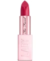 Too Faced Lady Bold Em-power Pigment Velvety Cream Lipstick In Rebel (warm Crimson Burgundy)