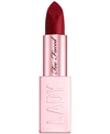 Too Faced Lady Bold Em-power Pigment Velvety Cream Lipstick In Take Over (deep Merlot)