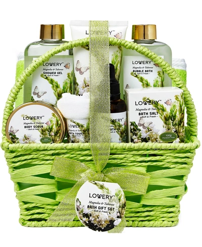 Lovery Home Spa Magnolia Tuberose Bath And Body Care Gift Set, 9 Piece