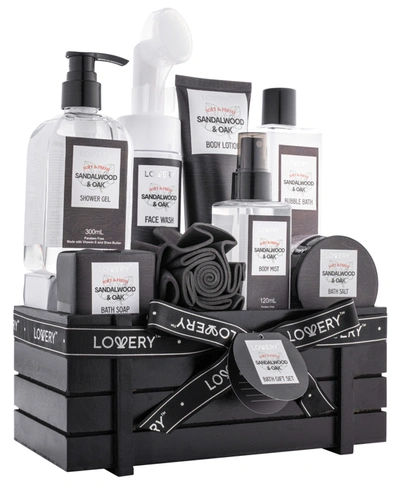 Lovery Sandalwood Oak Spa Kit, Bath And Body Care Gift Set, 10 Piece