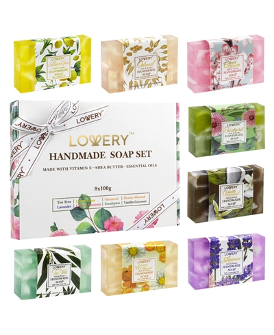 Lovery Handmade Soap Gift Set, Variety Pack Bath And Body Care Gift Set, 8 Piece