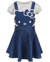 Hello Kitty Toddler Girls 2-pc. Denim Skirtall & T-shirt Set In Denim Blue