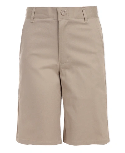 Nautica Big Boys Husky Hunter Flat-front Stretch Twill Shorts In Khaki