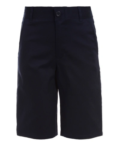 Nautica Big Boys Husky Hunter Flat-front Stretch Twill Shorts In Blue