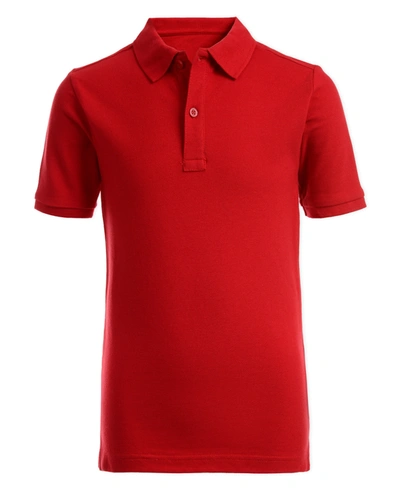 Nautica Little Boys Stretch Double Pique Polo In Red