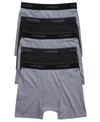 Hanes Big Boys Ultimate Cotton Blend Boxer Briefs, Pack Of 5 In Black/gray