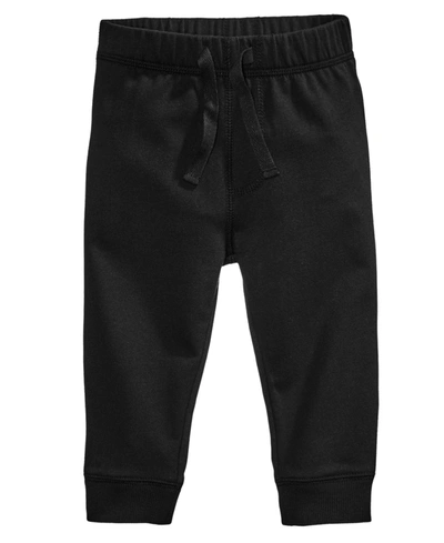 First Impressions Baby Boys Pull On Jogger Pants, Created For Macy's In Deep Black