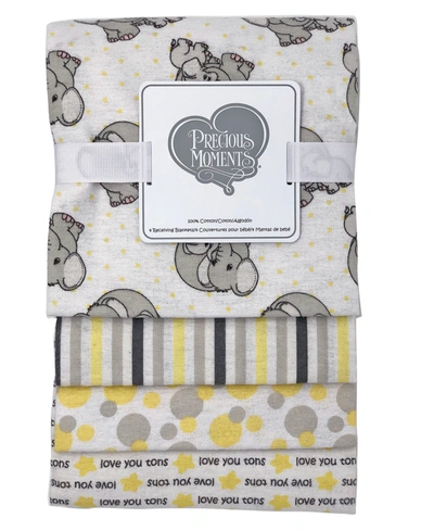 Precious Moments Baby Boys And Girls 4-piece Receiving Blankets In Yellow