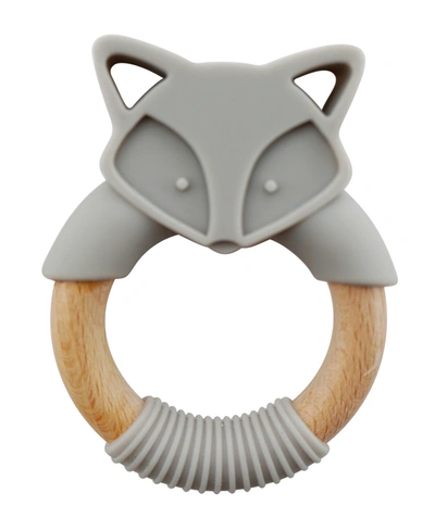 Tiny Teethers Designs Tiny Teether Baby Designs Silicone And Beech Teether In Gray