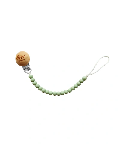 Tiny Teethers Designs 3 Stories Trading Tiny Teethers Infant Silicone Pacifier Clip In Sage