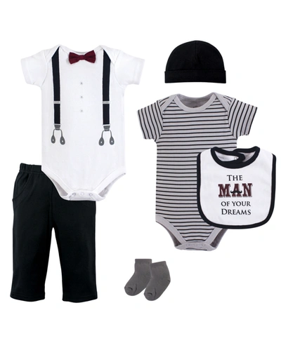 Little Treasure Unisex Baby Layette Set, Man Of Your Dreams, 6-piece Set In Gray