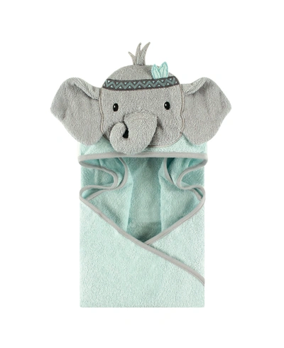 Little Treasure Animal Face Hooded Towel In Tribal Elephant