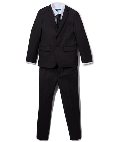 Perry Ellis Toddler Boy's 5-piece Shirt, Tie, Jacket, Vest And Pants Solid Suit Set In Dark Grey
