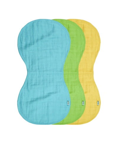 Green Sprouts Babies'  Muslin Burp Cloths Pack Of 3 In Aqua