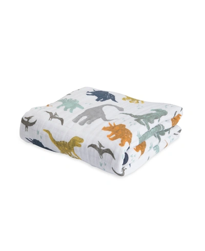 Little Unicorn Babies' Dino Friends Cotton Muslin Quilt In Dino Friends Print