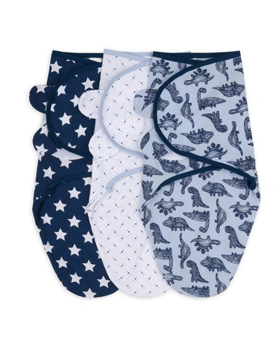The Peanutshell Baby Boys And Girls Swaddles, Pack Of 3 In Dino