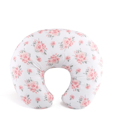 The Peanutshell Floral Rose Nursing Pillow With Case In Multi