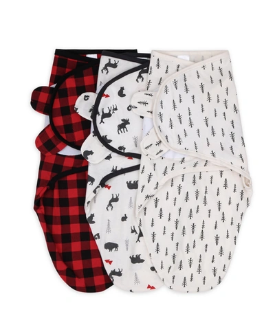 The Peanutshell Baby Boys And Girls Swaddles, Pack Of 3 In Plaid