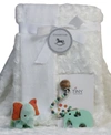 3 STORIES TRADING INFANT BLANKET GIFT SET WITH PACIFIER CLIP, TEETHER AND TOY