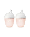 Olababy Silicone Gentle Bottle 2 Pack, 4 Or 8 oz In Coral