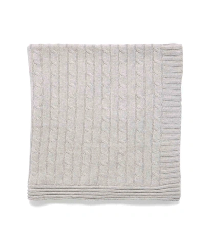 3 Stories Trading Baby Mode Signature Baby Boys And Girls All Cotton Cable Knit Blanket In Gray