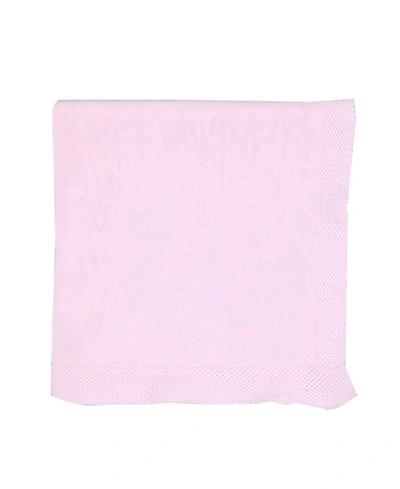 3 Stories Trading Baby Mode Signature Baby All Cotton Knit Blanket With Soft Border In Pink