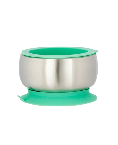 Avanchy Stainless Steel Suction Baby Bowl With Lid In Green