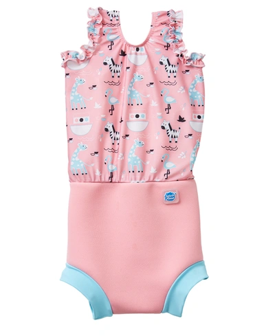 Splash About Toddler Girl's Happy Nappy Swim Diaper Swimsuit Nina's Ark In Pink