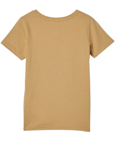 Cotton On Kids' Little Boys Core Short Sleeve T-shirt In Beige