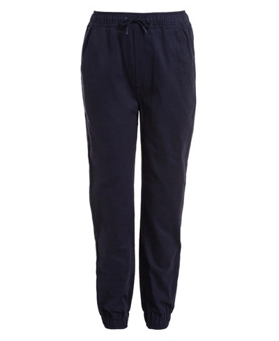 Nautica Big Boys Evan Tapered-fit Stretch Joggers With Reinforced Knees In Navy