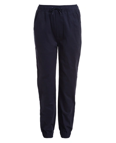 Nautica Kids' Big Boys Evan Tapered-fit Stretch Joggers With Reinforced Knees In Navy