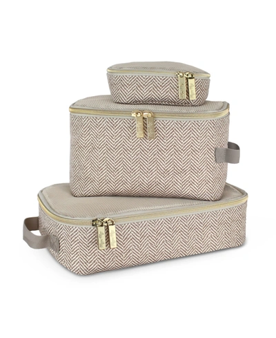 Itzy Ritzy Pack Like A Boss Packing Cubes, Set Of 3 In Taupe