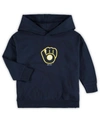 Outerstuff Toddler Navy Milwaukee Brewers Primary Logo Team Pullover Hoodie In Navy
