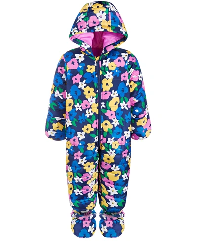 FIRST IMPRESSIONS BABY GIRLS FLORAL-PRINT SNOWSUIT, CREATED FOR MACY'S 