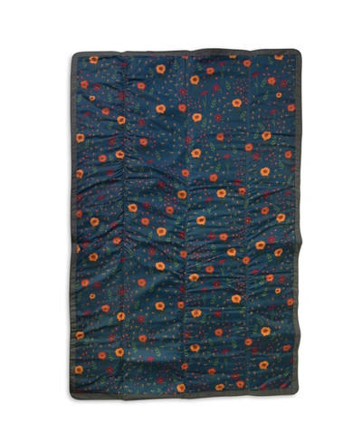 Little Unicorn Midnight Poppy 5x7 Outdoor Blanket In Midnight Poppy Print