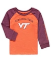 Colosseum Toddler Boys And Girls Heathered Orange Virginia Tech Hokies Long Sleeve Raglan T-shirt In Heather Orange