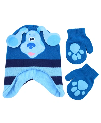 Abg Accessories Toddler Boys 2-piece Blue Clues Hat And Mitten Set
