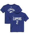 Nike Toddler Girls And Boys Kawhi Leonard Blue La Clippers Logo Name Number T-shirt In Blue