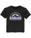 OUTERSTUFF TODDLER BOYS AND GIRLS BLACK COLORADO ROCKIES PRIMARY TEAM LOGO T-SHIRT