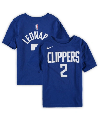 Nike Kids' Preschool Girls And Boys Kawhi Leonard Royal La Clippers Team Name Number T-shirt