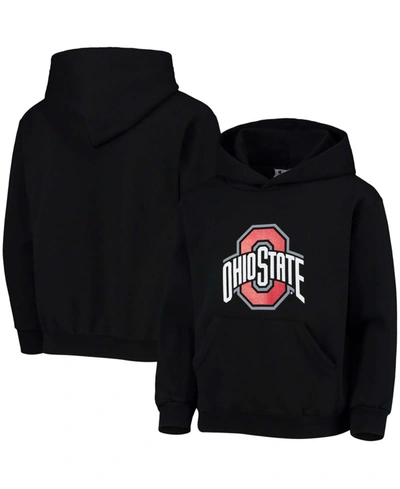 Champion Youth Boys And Girls Black Ohio State Buckeyes Logo Pullover Hoodie