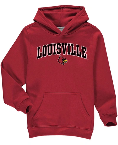 Fanatics Kids' Youth Boys And Girls Red Louisville Cardinals Campus Pullover Hoodie