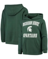 OUTERSTUFF BIG BOYS AND GIRLS GREEN MICHIGAN STATE SPARTANS BIG BEVEL PULLOVER HOODIE