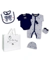 ROCK-A-BYE BABY BOUTIQUE BABY GIRLS 5 PIECE BOWS LAYETTE GIFT SET