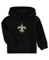 Outerstuff Toddler Boys And Girls Black New Orleans Saints Fan Gear Primary Logo Pullover Hoodie In Black