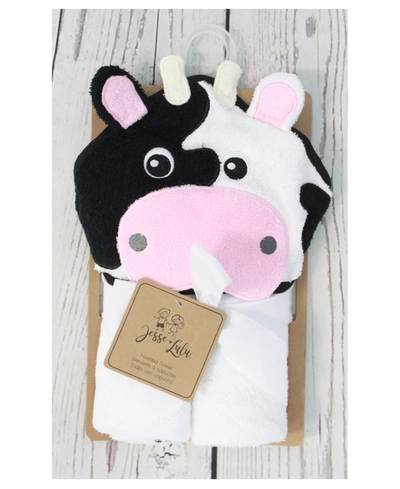 Jesse & Lulu 3 Stories Trading Jesse Lulu Infant Hooded Towel, Cow In Multi
