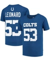 Outerstuff Youth Boys Darius Leonard Royal Indianapolis Colts Mainliner Name Number T-shirt In Royal Blue