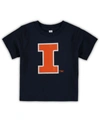 Two Feet Ahead Toddler Navy Illinois Fighting Illini Big Logo T-shirt In Navy
