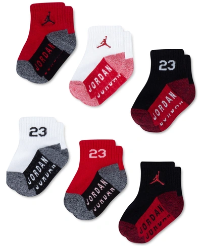 Jordan Baby And Toddler Boys Core Jumpman Ankle Socks, Pack Of 6 In Gym Red
