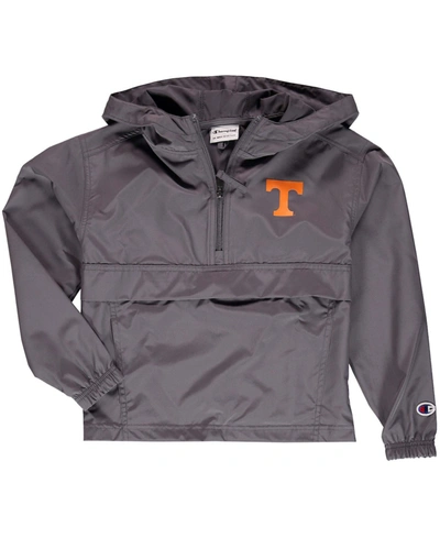 Champion Youth Boys Graphite Tennessee Volunteers Pack Go Quarter-zip Windbreaker Jacket